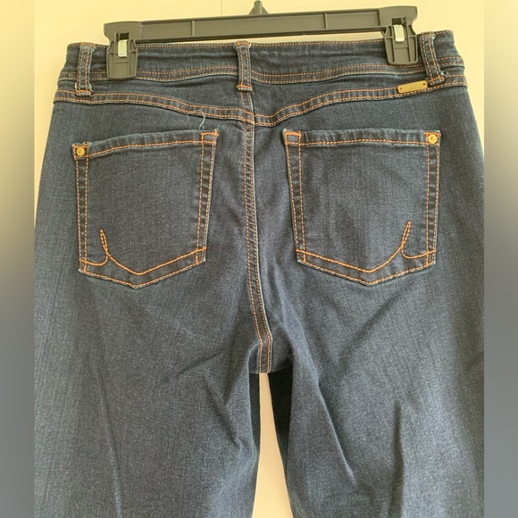INC Women's Size 8 Dark Wash Mid Rise Regular Fit Crop Denim Skinny Jeans - Picture 14 of 16